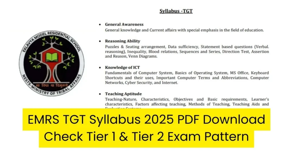 EMRS TGT Syllabus 2025
