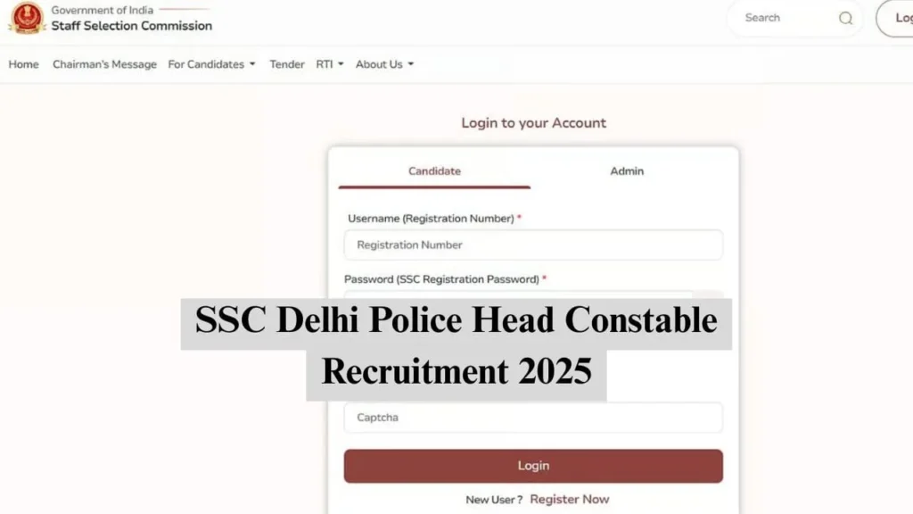 SSC Delhi Police Head Constable Recruitment 2025
