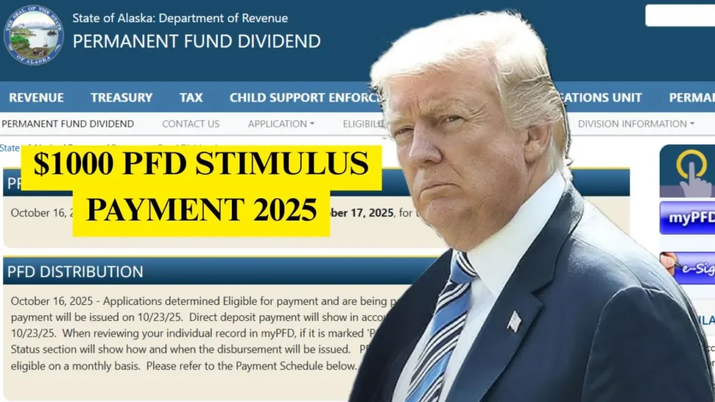$1000 PFD Stimulus Payment 2025