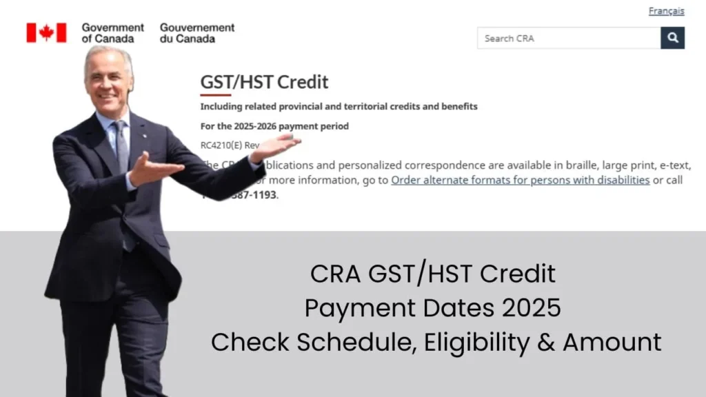 CRA GST HST Credit Payment Dates 2025