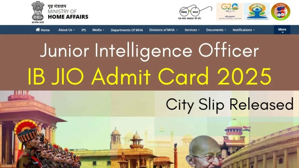 IB JIO Admit Card 2025