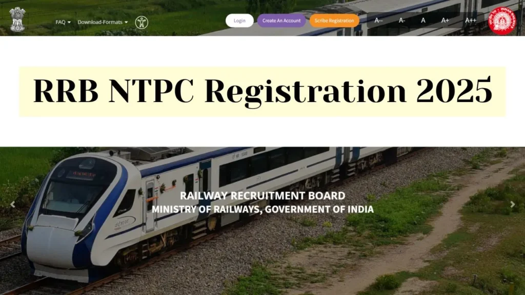 RRB NTPC Registration 2025