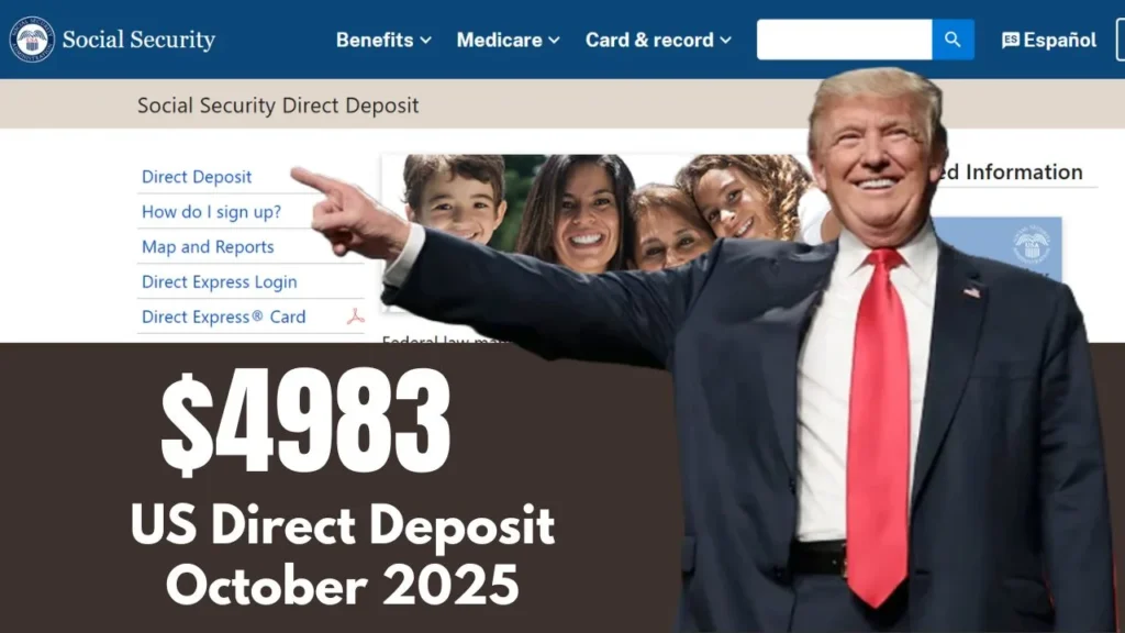 US $4983 Direct Deposit October 2025