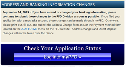 $1000 Alaska PFD Deposit October 2025