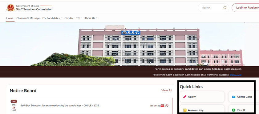 SSC CHSL Tier 1 Admit Card 2025, Exam Date Released, Check SSC CHSL Self Slot Selection Notice 3 image 155