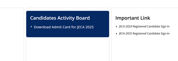 WBJEE JECA Admit Card 2025