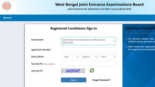 WBJEE JECA Admit Card 2025